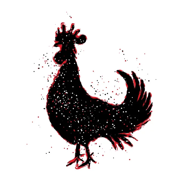 Chino 2017 nuevo año del símbolo del gallo . — Archivo Imágenes Vectoriales
