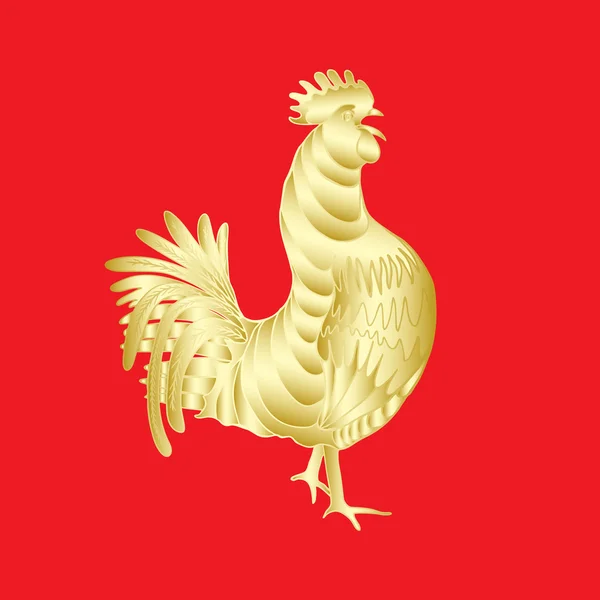 Kinesisk 2017 nytår af Rooster symbol – Stock-vektor