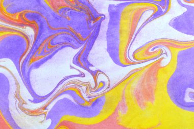 Clos görünümü orijinal bir ebru boyama kadar.  