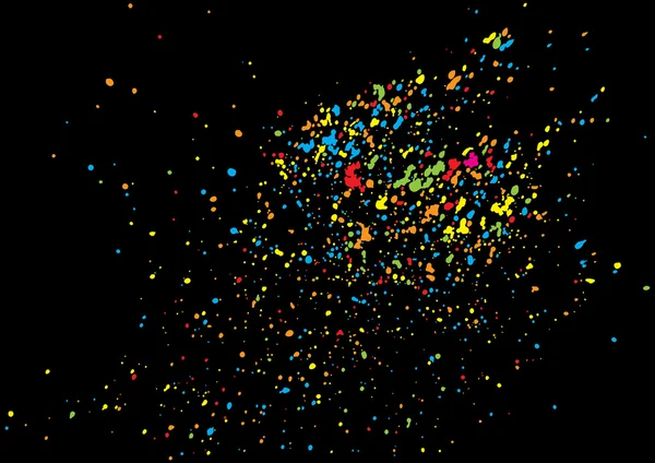 Confettis colorés isolés sur fond noir . — Photo