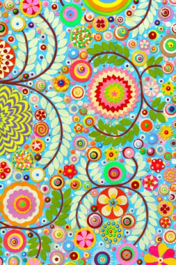 Çiçekler demet, renk soyut  