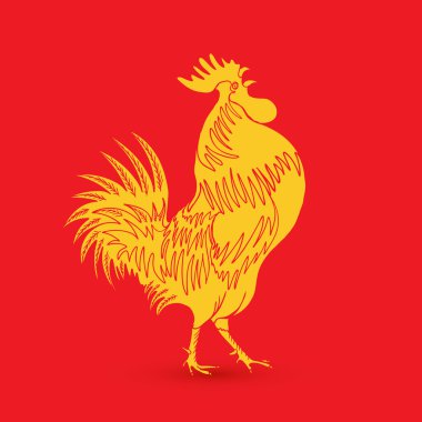 Geleneksel sarı altın horoz 