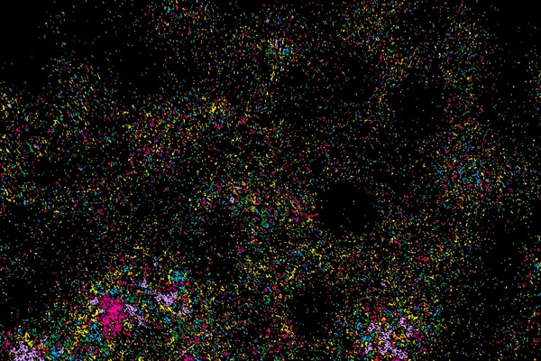 Beaucoup tomber minuscules confettis aléatoires ronds — Image vectorielle