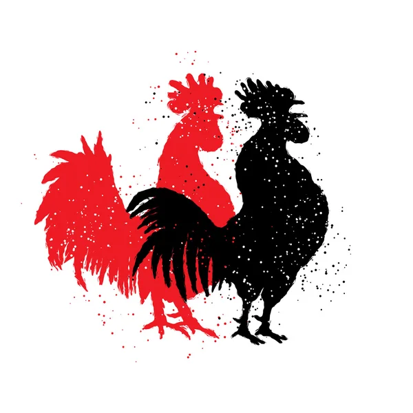 Chinese zodiac, roosters — Stock Photo, Image