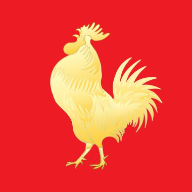 Çince 2017 yeni yıl horoz simgesinin.  
