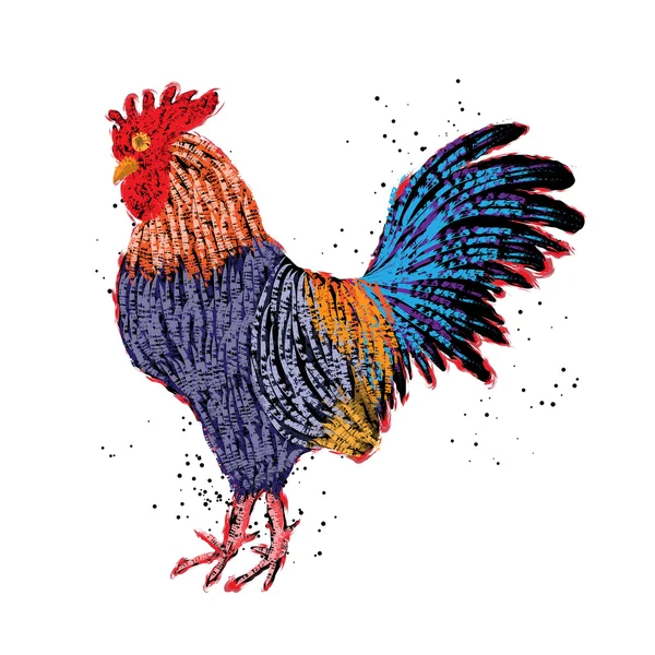 Pittura a gallo a colori — Foto Stock