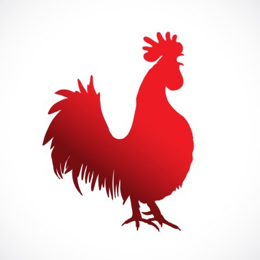 El çizilmiş horoz görüntüsü