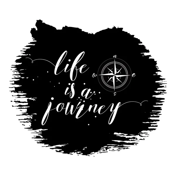 Das Leben ist eine Reise Kalligraphie — Stockfoto