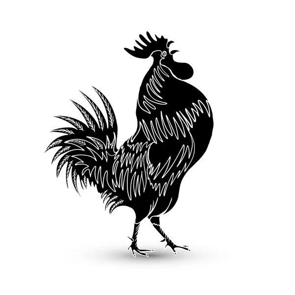 Coq zodiaque chinois — Image vectorielle