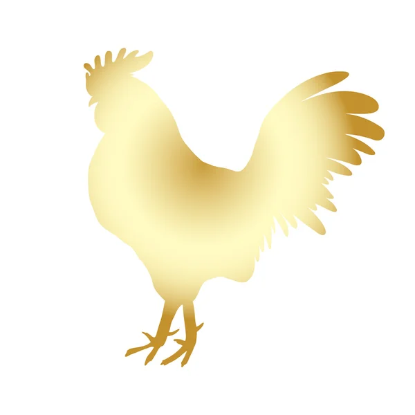 Gold metallic rooster — Stock Photo, Image
