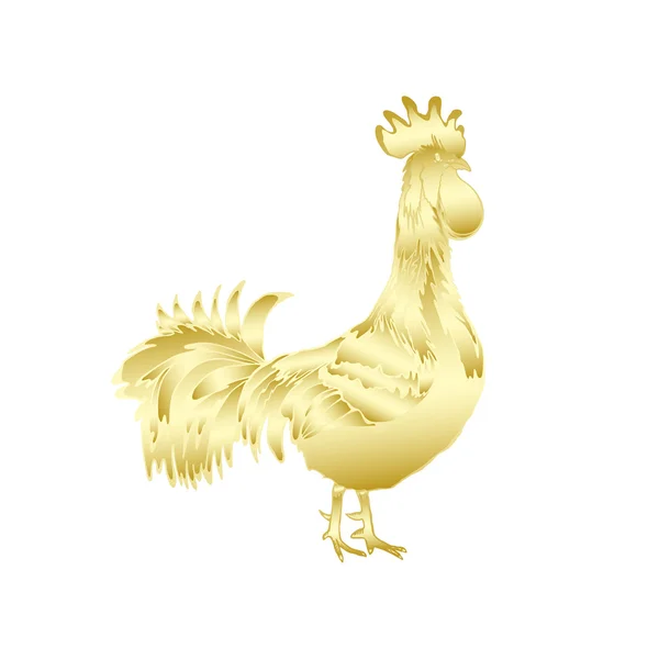 Guldmetallisk hane - Stock-foto