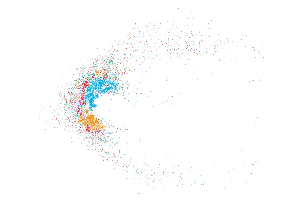 Explosão colorida de confete — Vetor de Stock