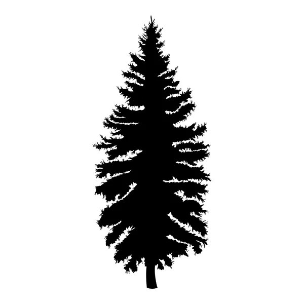 纹理的松树树剪影 — 图库矢量图片
