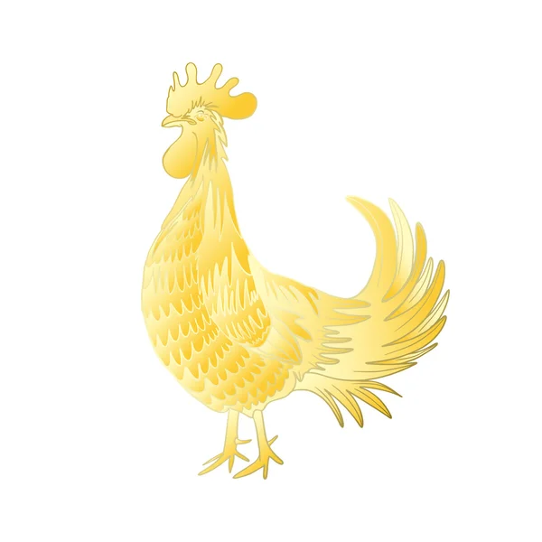 Chinese  golden rooster — Stock Photo, Image