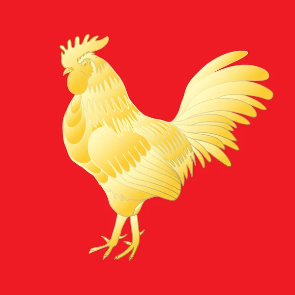 Chinese  golden rooster — Stock Photo, Image