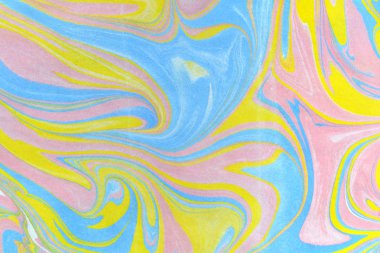 Geleneksel Türk ebru tekniği desen