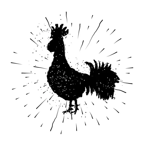Illustrazione del gallo disegnato a mano — Foto Stock