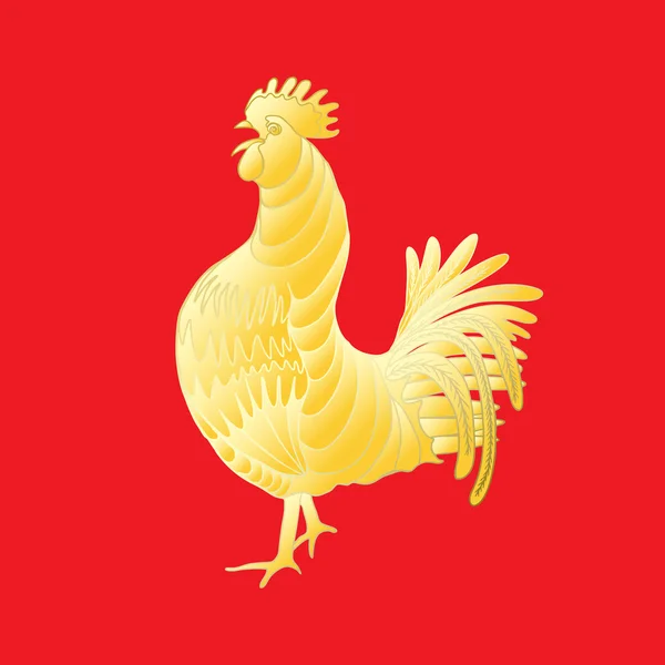 Kinesisk 2017 gyldne hane - Stock-foto