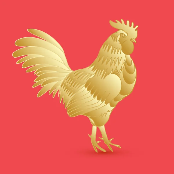 Chinese 2017 golden rooster — Stock Photo, Image