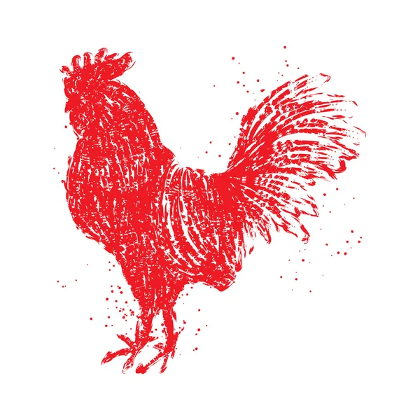 Çin el çizim horoz