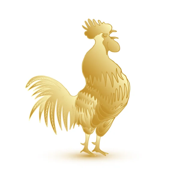 黄金の中国の雄鶏 — ストック写真