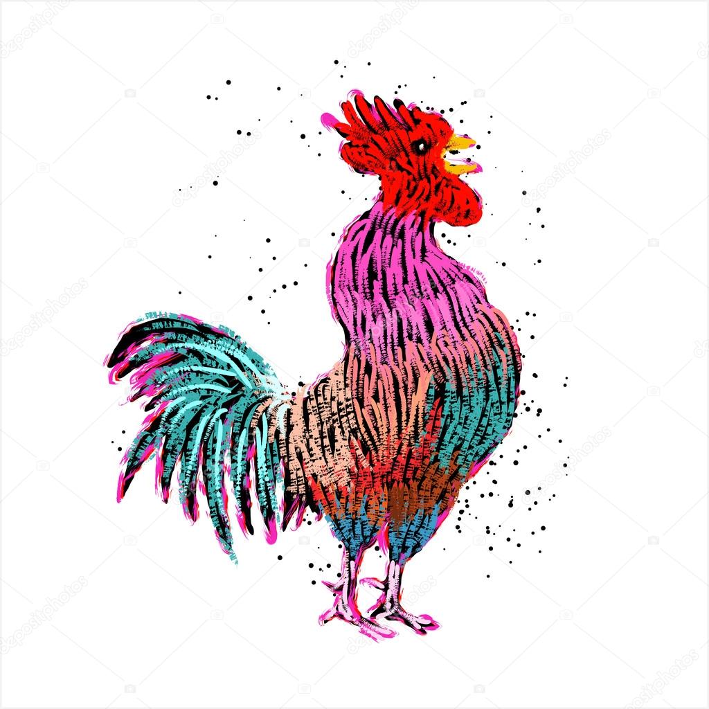 Rooster, symbol of Chinese new year 2017.