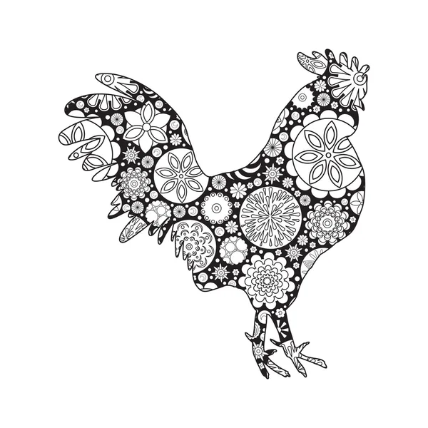 Gallo decorado símbolo — Archivo Imágenes Vectoriales