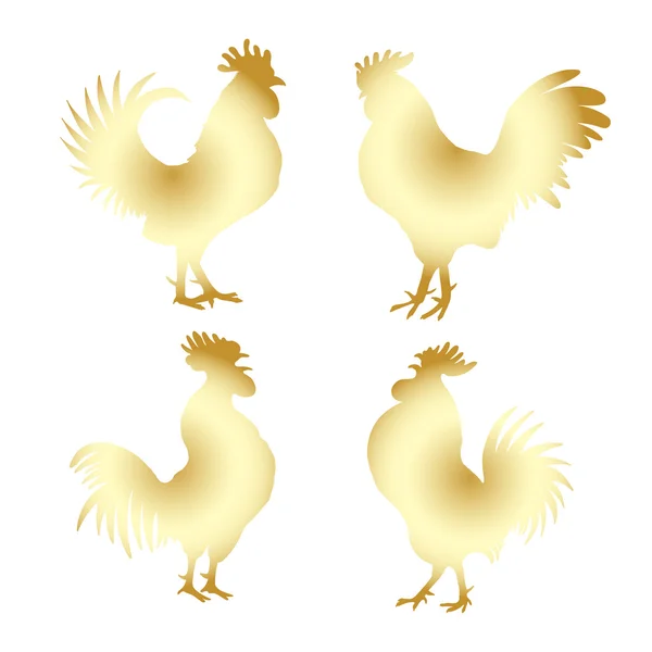 Conjunto de gallos chinos — Archivo Imágenes Vectoriales
