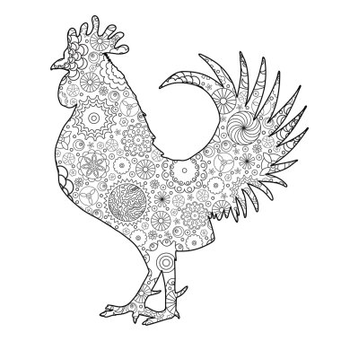 Stilize çizgi film horoz 