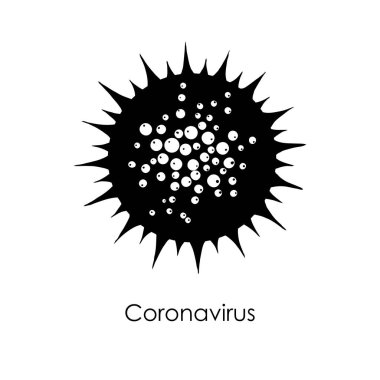 Coronavirus patojen organizma hücresi ve bulaşıcı madde veya bulaşıcı bakteri. 2019-nCoV, Covid-2019, Covid-19 Viral Corona virüsü DNA veya RNA ile, sanatçı yorumlama çizimi. Vektör.
