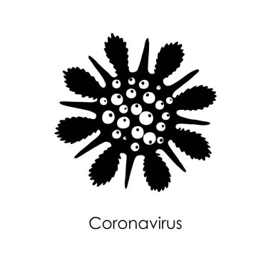 Coronavirus hastalığı Covid 19 enfeksiyonu, ortasında DNA veya RNA olan patojenik organizma, resim çizimi. Bulaşıcı madde ya da bulaşıcı solunum yolu enfeksiyonu. Virüs hücre vektörü. 