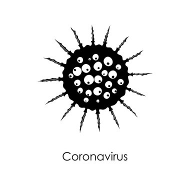 Coronavirus hastalığı Covid 19 enfeksiyonu, ortasında DNA veya RNA olan patojenik organizma, resim çizimi. Bulaşıcı madde ya da bulaşıcı solunum yolu enfeksiyonu. Virüs hücre vektörü. 