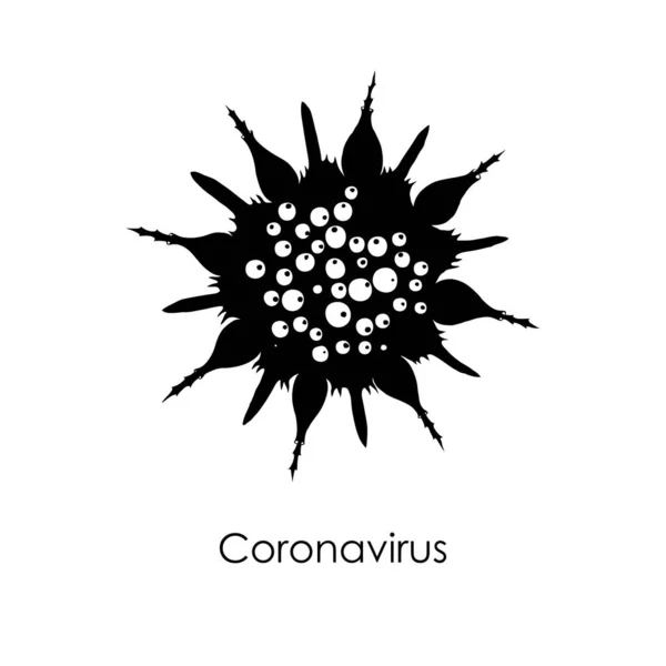 Coronavirus Patógeno Organismo Celular Agente Infeccioso Bacterias Germinales Contagiosas 2019 — Archivo Imágenes Vectoriales