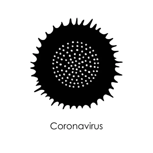 코로나 바이러스 Covid 그림그리기 중심에 Dna Rna 양성화 유기체입니다 전염병 — 스톡 벡터