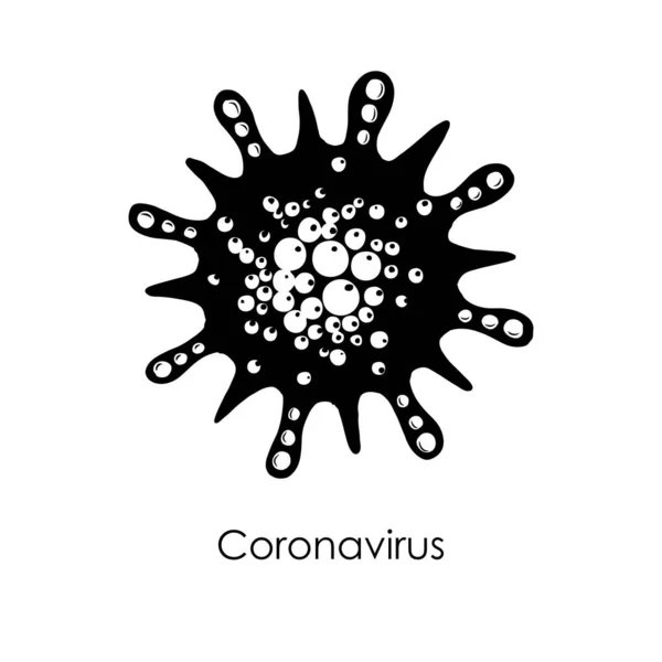 新颖的科罗纳维斯Covid 19艺术绘图 中间有Dna或Rna的病原生物 传染性物剂 流感病毒污染 空气污染 空气中花粉过敏原颗粒 — 图库矢量图片