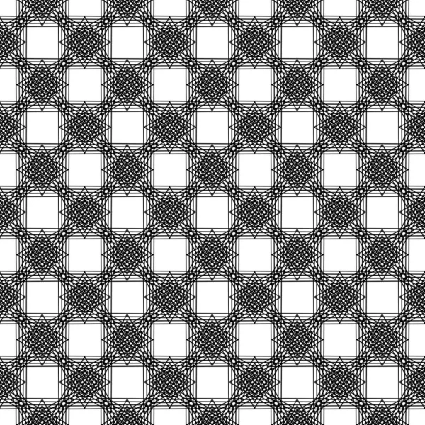 Nahtloses Oberflächenmuster Mit Symmetrischen Geometrischen Quadratischen Ornamenten Weiße Diagonale Rauten — Stockvektor