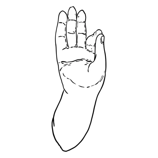 Buddha Gyan Mudra Mani Gesto Mudra Yoga Durante Meditazione Mudra — Vettoriale Stock