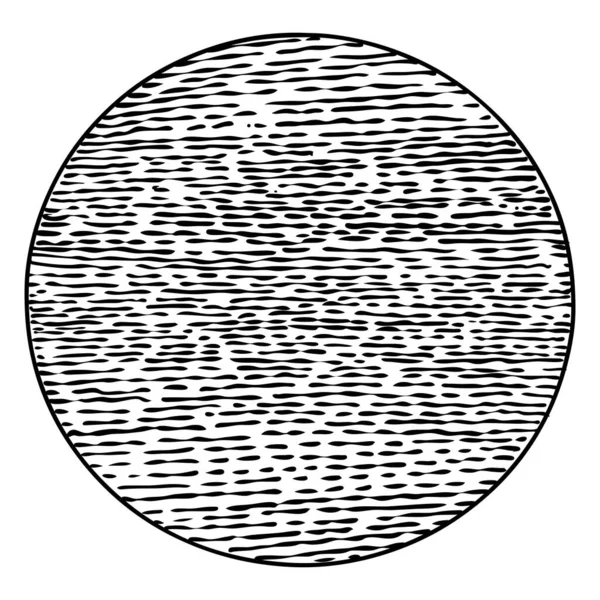 Doodle Circles Irregular Linear Hatching Textures Lines Drawn Calligraphy Pen — Stock Vector