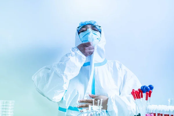 Medico Infermiere Durante Pandemia Del Virus Della Corona Covid Prepara — Foto Stock