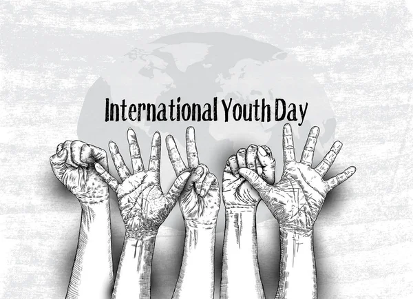 Internationella Ungdomsdagen Iyd Dag För Ökad Medvetenhet Som Angetts Syftet — Stock vektor