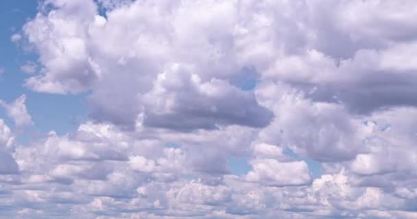 Céu Lapso Tempo Raw Bonito Azul Fechar Nuvens Escape Fundo — Vídeo de Stock