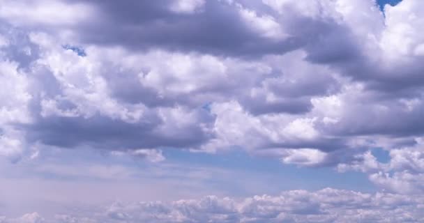 Zeitraffer Himmel Raw Schöne Blaue Nahaufnahmen Von Wolken Vor Hintergrund — Stockvideo