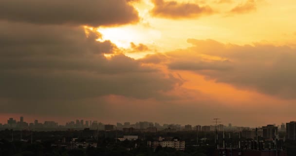 Toronto Canada Vue Panoramique Horizon Paysage Urbain Chaud Coucher Soleil — Video