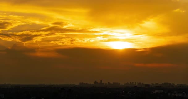 Toronto Canada Vue Panoramique Horizon Paysage Urbain Chaud Coucher Soleil — Video