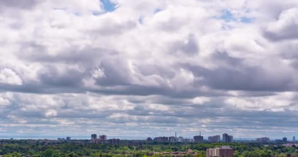 Timelapse Nuages Cours Exécution Sur Centre Ville Américain Avec Des — Video