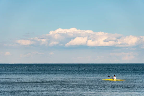 Wolken Und Wasser See Ontario Weiß Blaue Kleine Wolken Himmel — Stockfoto