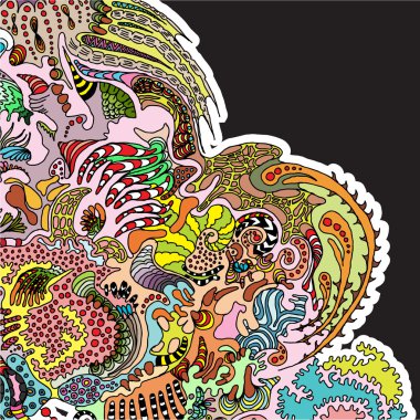 Elle çizilmiş süs doodle