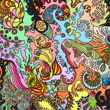 Elle çizilmiş süs doodle