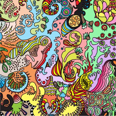 Elle çizilmiş süs doodle