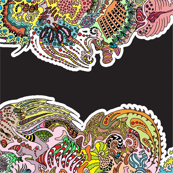 Doodle ornamental desenhado à mão — Vetor de Stock